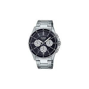 Relógio Casio MTP-1374D-1A3VDF Analógico Masculino - Prata/Preto