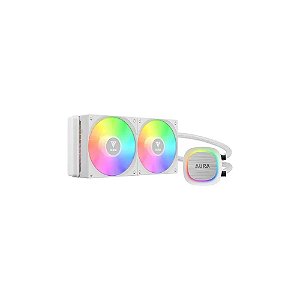Cooler Líquido Gamdias Aura GL240 V2 ARGB 240 mm PWM para CPU - Branco
