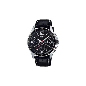 Relógio Casio MTP-1374L-1AVDF Analógico Masculino - Preto/Prata/Preto
