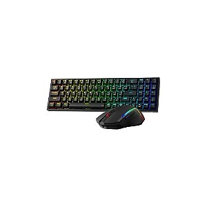 Kit Teclado Gamer + Mouse Redragon S136 RGB Sem Fio - Preto