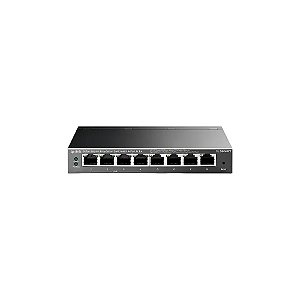 Switch TP-Link 8P TL-SG108PE 8 Portas 10/100/1000 MBPS Poe+ Preto (64W)