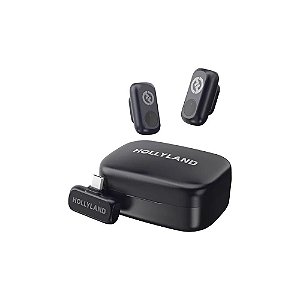 Microfone Hollyland Lark A1 Duo Para Smartphone Com USB-C Sem Fio - Cinza Espacial