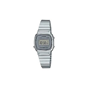 Relógio Casio LA670WA-7DF Digital Feminino - Prata/Prata