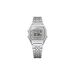 Relógio Casio Vintage LA680WA-7DF Digital Unissex - Prata/Prata