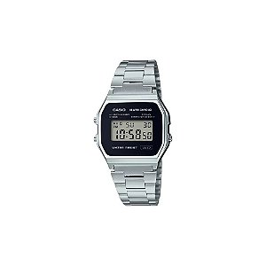 Relógio Casio A158WEA-1DF Digital Unissex - Prata/Preto