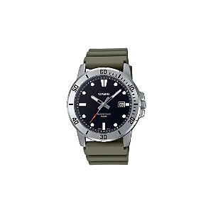 Relógio Casio MTP-VD01-3EVUDF Analógico Masculino - Verde/Preto