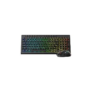 Kit Teclado Gamer + Mouse Redragon S142 RGB Sem Fio - Preto