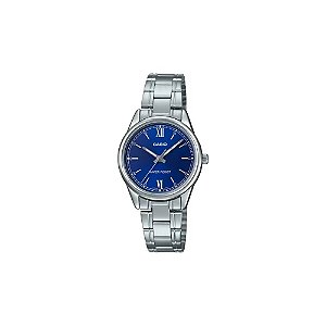 Relógio Casio LTP-V005D-2B2UDF Analógico Feminino - Prata/Azul