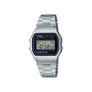 Relógio Casio Vintage A158WA-1DF Digital Unissex Prata