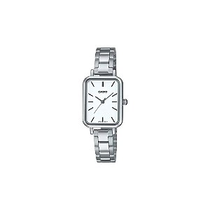 Relógio Casio LTP-V009D-7EUDF Analógico Feminino - Prata/Branco
