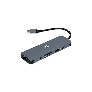 Hub Mtek DS-91TC 9 Em 1 USB-C - Cinza