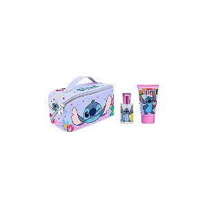 Kit Perfume Infantil Disney Stitch Edt 50ml + Gel de Banho 100ml + Estojo - Feminino 3 Peças