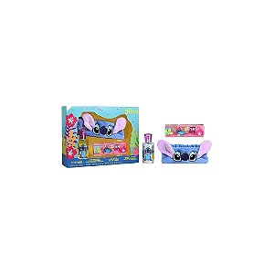 Kit Perfume Infantil Air-Val Disney Stitch Edt 50ML + Paleta de Maquiagem + Tiara
