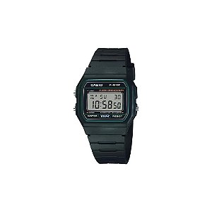 Relógio Casio F-91W-3DG Masculino Preto/Verde