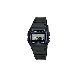 Relógio Casio F-91W-1DG Masculino - Preto/Azul