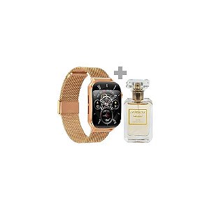 Relógio Inteligente Gtide S6 Pro Dourado + Perfume Zohoor