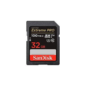 Cartão de Memória SD Sandisk Extreme Pro 32GB 100MBS - SDSDXXO-032G-GN4IN