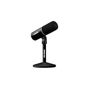 Microfone Gamer Shure MV-6, USB-C Cardioide para Streaming e Podcasts, Preto