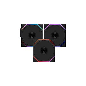 Cooler Ventilador Lian Li Uni Fan TL Wireless 120 X3 Preto 12RTL1W3B Lâmina Reversa
