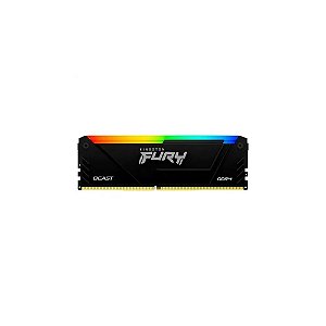 Memória DDR4 8GB 3600 Kingston Hyperx Fury Beast RGB KF436C17BB2A/8 Preto