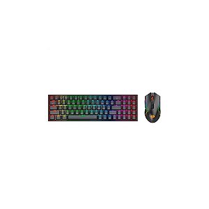 Mouse Mecânico Redragon S136 Preto Sem Fio RGB 78% Mecânico Com Teclado Numérico Wi-Fi / Bluetooth / Cabo