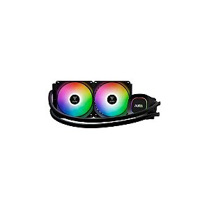 Cooler Water Gamdias Aura GL240 Lite ARGB 2 Fans Preto