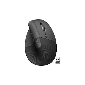 Mouse Logitech Lift Vertical Ergonômico Grafite 910-006466 Destro