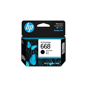 Cartucho HP 7FP37VL 668 Preto