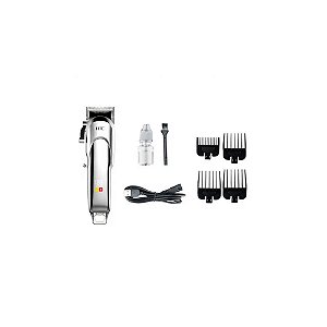 Cortador de Cabelo HTC CT-8087 Recarregável Prateado