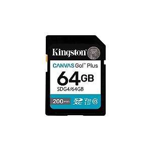 Cartão SD 64GB Kingston Canvas Go Plus V30 U3 C10 SDG4/64GB 200MB/s