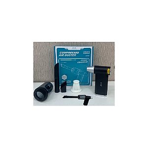 Mini Soprador de Ar + Aspirador de Pó Recarregável Luo LU-F2215 8000MAH Preto
