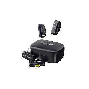 Microfone Wireless Hollyland Lark A1 Combo USB-C/Lightning Cinza Espacial
