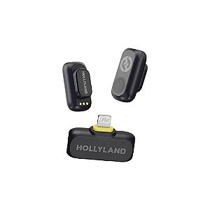 Microfone sem fio Hollyland Lark A1 Mini Duo Lightning - Cinza Espacial