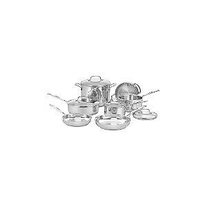 Jogo de Panelas Cuisinart em Aço Inox 11 Peças