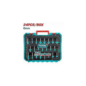 Kit de Brocas Fresa Total TACSR12406 - 24 Peças