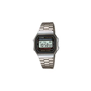 Relógio Casio Masculino Digital A168WA-1WDF Prata