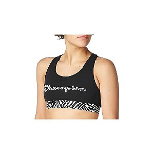 Top Esportivo Feminino Champion Preto Zebra XS