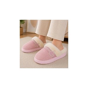 Pantufa Mashi Maro Feminina Peluda Rosa 36 Ao 41