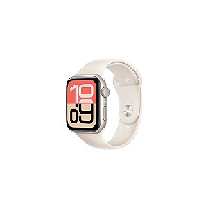 Relógio Inteligente Apple Watch SE 3 A3325 MEHJ4LW/A 44MM M/L GPS Starlight Aluminum/ Pulseira Esportiva Starlight