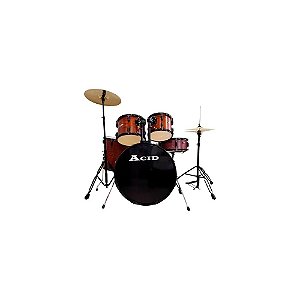 Jogo de bateria de 5 corpos Acid SAD5225TCX-003 Madeira Natural