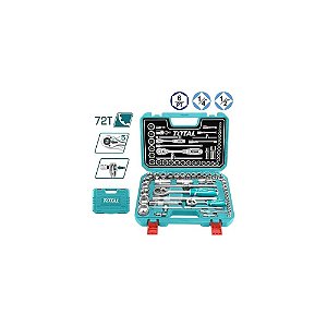 Kit de Soquetes de Impacto Total THT421441 1/4" + 1/2" 44 Peças