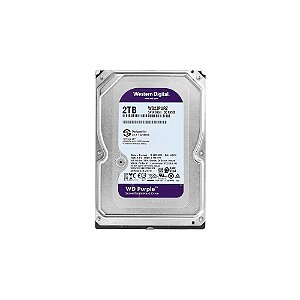 Disco Rígido 3.5" Western Digital Purple Surveillance de 2TB WD23PURZ para Vigilância 5400 RPM - Prata
