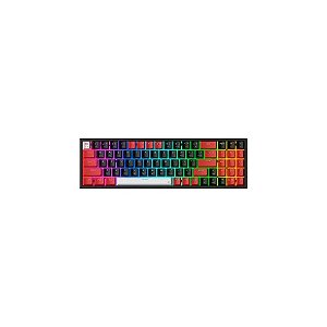 Teclado Gamer Redragon Pollux Pro K628RGB-Pro-BRW Switch Red Bluetooth/Cabo/Sem Fio - Preto