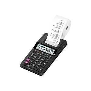 Calculadora Casio HR-8RC-BK com Bobina e Pilha Preto