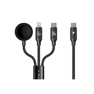 Carregador Mcdodo CA-494 USB-C A Lightning/USB-C/Wireless Charger - Black