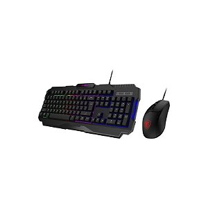 Kit de Teclado MSI + Mouse Gamer Forge GK100 RGB - Preto
