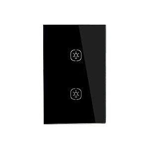 Interruptor de Parede Inteligente Smart Zemismart Zigbee ZN-U02U com 2 Botões - Preto