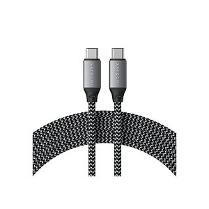 Cabo Satechi ST-TCC2MM USB-C para USB-C 100W/2M - Cinza Espacial