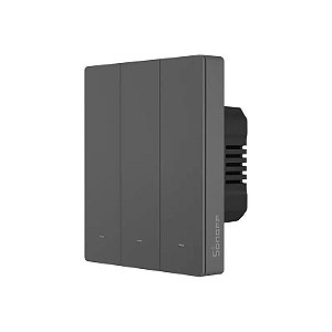 Interruptor de Parede Inteligente Smart Sonoff Switchman M5-3C-80 Wi-Fi/Bluetooth/3 Botões/Bivolt - Dim Gray