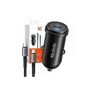 Carregador Veicular Mcdodo CC-7493 30W com USB-A/USB-C - Preto